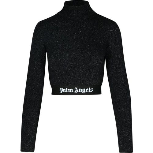 Crop Top In Black Viscose Blend - Größe XS - Palm Angels - Modalova