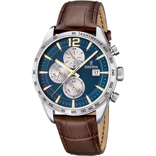 Uhren - Timeless Chrono herren Uhr Braun F16760/7 - Gr. unisize - in Silber - für Damen - Festina - Modalova