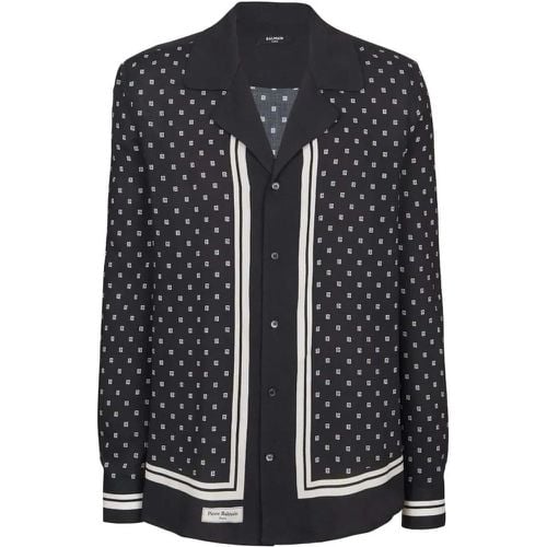 Monogram-Scarf Long-Sleeve Shirt - Größe 40 - Balmain - Modalova