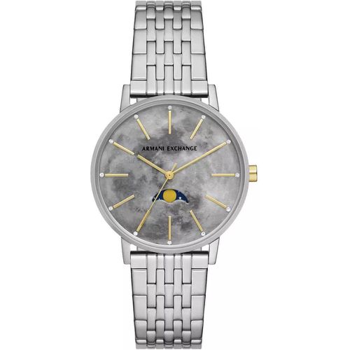 Uhr - Moonphase Multifunction Stainless Steel Watch - Gr. unisize - in Silber - für Damen - Armani Exchange - Modalova