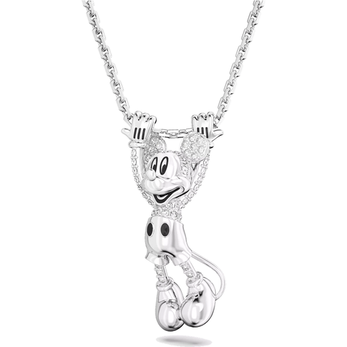 Charms - Disney Mickey Mouse layered pendant, Rhodium plate - Gr. unisize - in Weiß - für Damen - Swarovski - Modalova