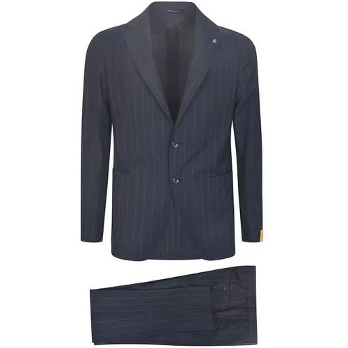 Navy Blue Virgin Wool Pinstripe Pattern Blazer - Größe 46 - blue - Tagliatore - Modalova