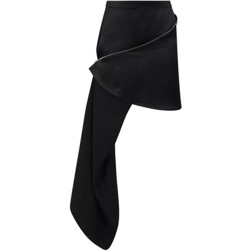 Zip Detail Black Asymmetric Skirt - Größe 10 - black - J.W.Anderson - Modalova