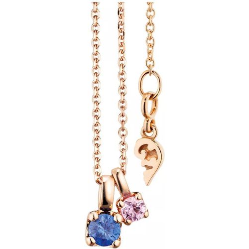Halskette - shared setting necklace "Rainbow", 2 sapph - Gr. unisize - in - für Damen - Capolavoro - Modalova