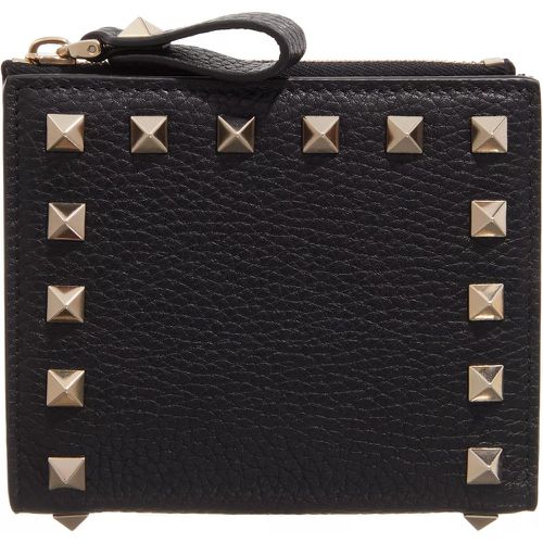 Portemonnaie - Rockstud Flap French Compact Wallet Leather - Gr. unisize - in - für Damen - Valentino Garavani - Modalova