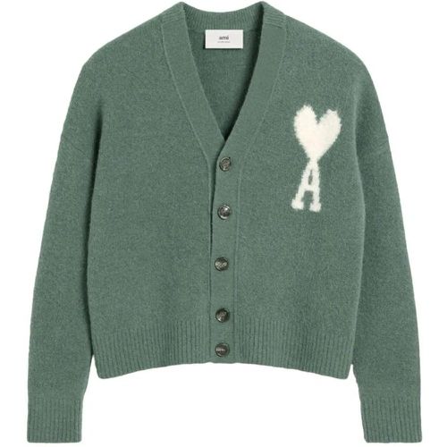 Green Knit Cardigan - Größe S - AMI Paris - Modalova