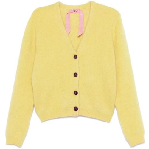 Amber Yellow Mohair Blend Cardigan - Größe 40 - N°21 - Modalova