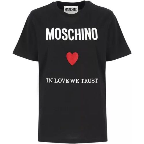 In Love We Trust T-Shirt - Größe 38 - Moschino - Modalova