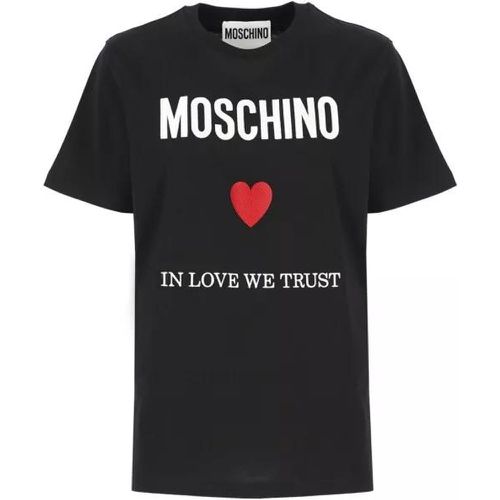 In Love We Trust T-Shirt - Größe 38 - black - Moschino - Modalova