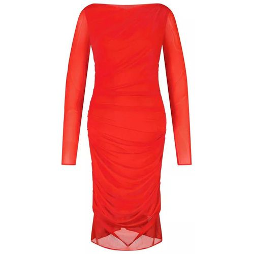 Kleid mit Mesh Stoff - Größe 38 - red - Talbot Runhof - Modalova