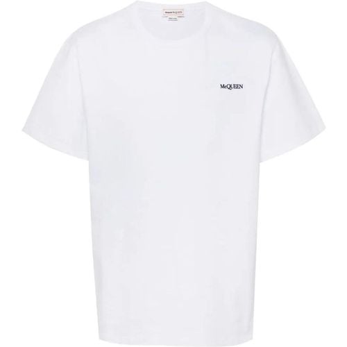 White Logo T-Shirt - Größe L - alexander mcqueen - Modalova