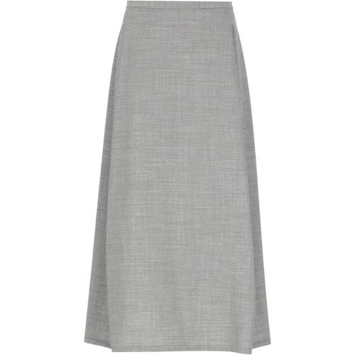 Grey Virgin Wool Skirt - Größe 44 - Fabiana Filippi - Modalova