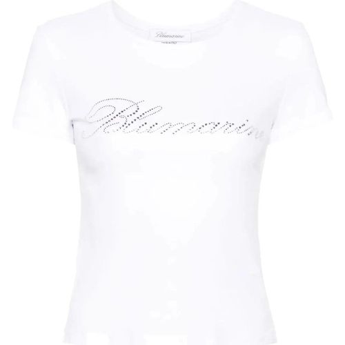 T-shirt logo white - Größe L - Blumarine - Modalova