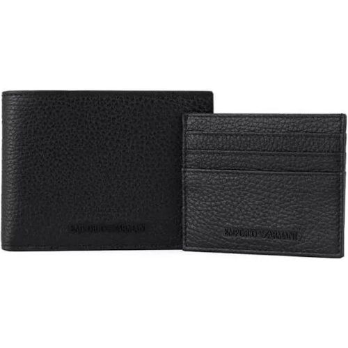 Portemonnaies - Black Wallet Card Holder Set - Gr. unisize - in - für Damen - Emporio Armani - Modalova