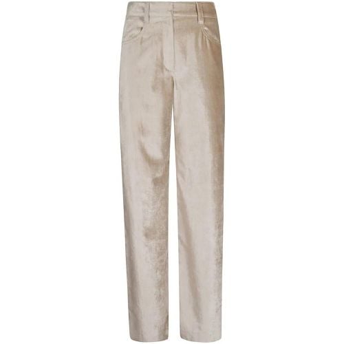 Sleek Cotton And Viscose Velvet Trousers With Irid - Größe 42 - BRUNELLO CUCINELLI - Modalova