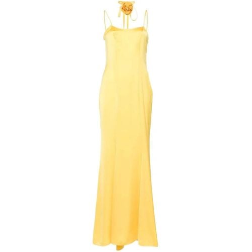 Canary Yellow Satin Dress - Größe 40 - Blugirl - Modalova