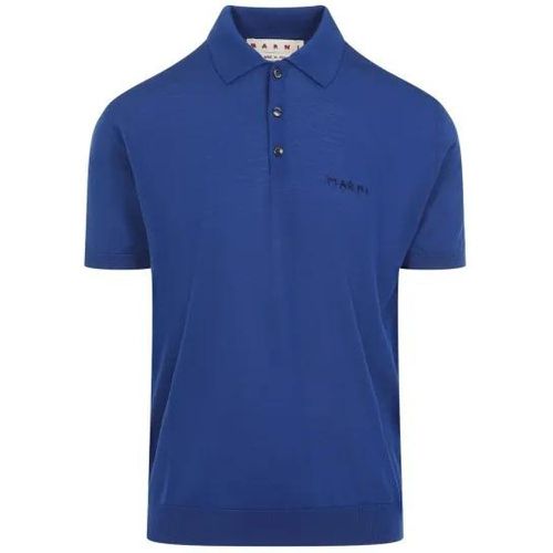 Blue Virgin Wool Polo - Größe 46 - Marni - Modalova