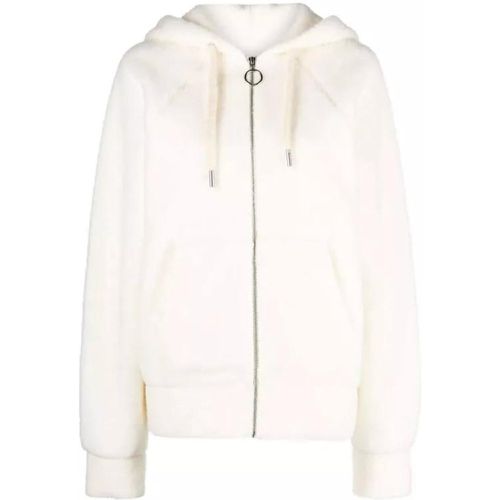 Drawstring-Fastening Shearling Jacket - Größe L - white - AMI Paris - Modalova