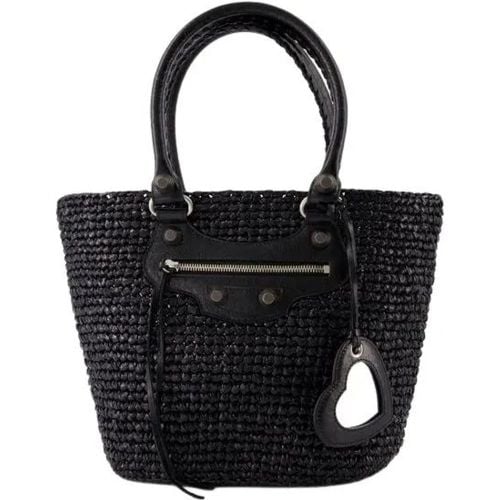 Hobo Bags - Le Cagole Panier M Shoulder Bag - Nylon - Black - Gr. unisize - in - für Damen - Balenciaga - Modalova