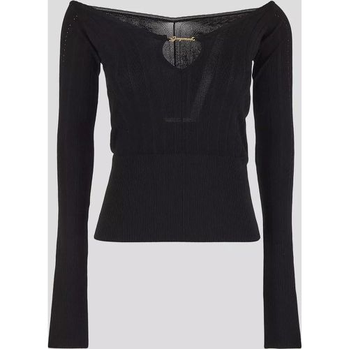 Knit Viscose Sweater - Größe 36 - black - Jacquemus - Modalova