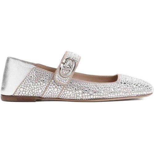 Loafer - Vlogo Locker Silver Goat Leather Ballerinas - für Damen - Valentino - Modalova