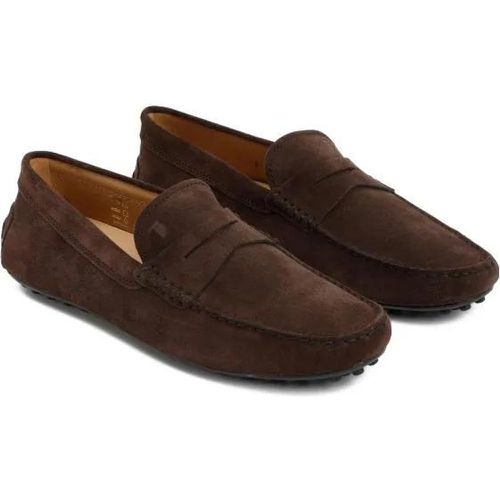 Loafers & Ballerinas - Brown Suede Gommino Penny Loafers - Gr. 7 - in - für Damen - TOD'S - Modalova