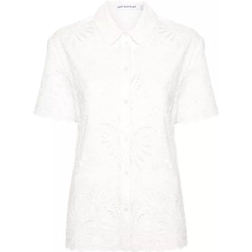 Broderie-Anglaise Cotton Shirt - Größe 6 - white - self-portrait - Modalova