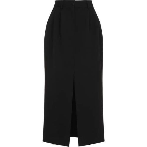 Black Virgin Wool Skirt - Größe 40 - Dolce&Gabbana - Modalova