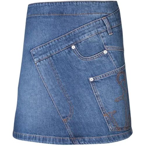 Cotton Denim Skirt - Größe 10 - blue - J.W.Anderson - Modalova