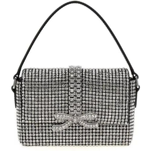 Crossbody Bags - Silver Rhinestone Chainmail Micro Bag - Gr. unisize - in - für Damen - self-portrait - Modalova