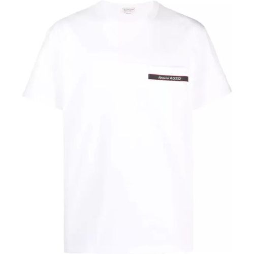 White Logo Tape T-Shirt - Größe M - white - alexander mcqueen - Modalova