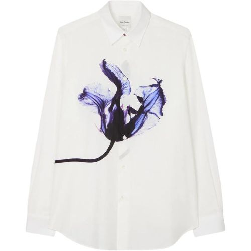 Chemise blanche Print Iris Bleu noir M1R 901U N025 - Größe L - Paul Smith - Modalova