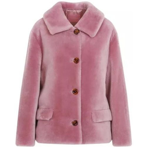 Begonia Pink Mutton Leather Jacket - Größe 40 - pink - Prada - Modalova