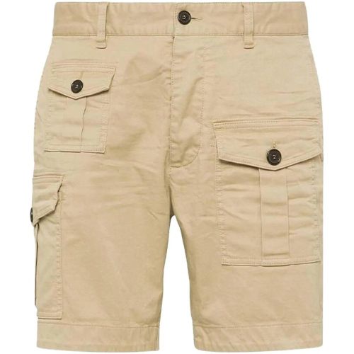 Cotton Cargo Bermuda Shorts - Größe 46 - Dsquared2 - Modalova