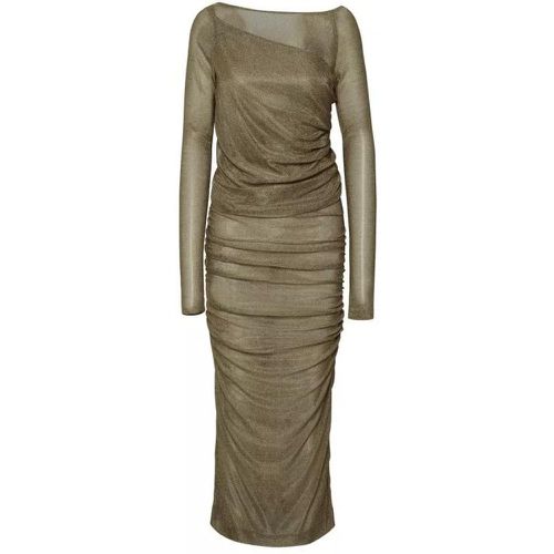 Gold Viscose Dress - Größe 42 - gold - Dolce&Gabbana - Modalova