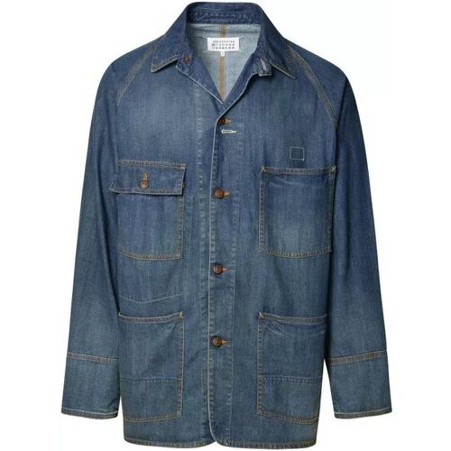 Blue Cotton Jacket - Größe 50 - blue - Maison Margiela - Modalova