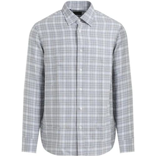 Sky Blue Cotton Hidden Shirt - Größe L - blau - Brioni - Modalova