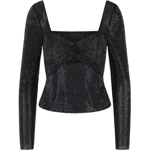 Rhinestone Sweetheart Mesh Top - Größe 10 - self-portrait - Modalova