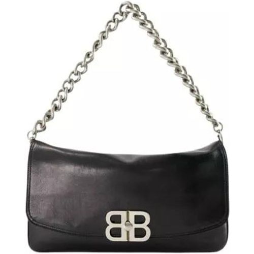 Shopper - Bb Soft Flap Bag - Leather - Black - Gr. unisize - in - für Damen - Balenciaga - Modalova