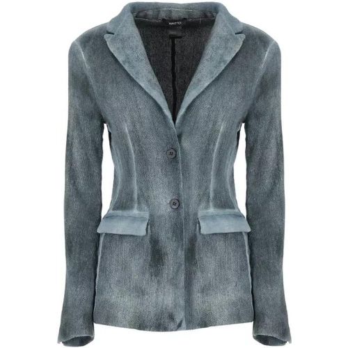 Light Blue Cotton And Linen Jacket - Größe S - blue - CALIBAN - Modalova