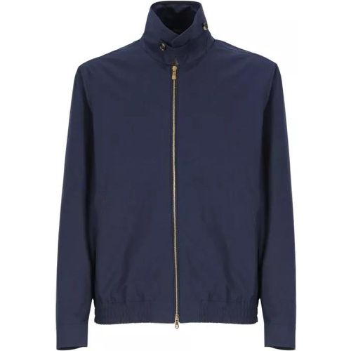 Blue Cotton Blend Jacket - Größe 50 - black - BRUNELLO CUCINELLI - Modalova
