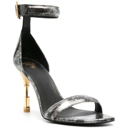 Sandalen - Metallic-Effect Leather Sandals - Gr. 37,5 (EU) - in - für Damen - Balmain - Modalova