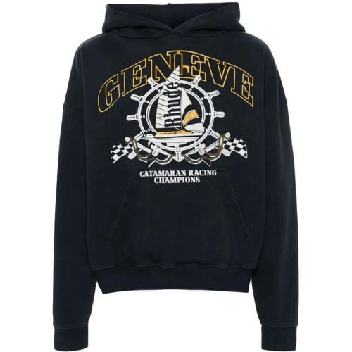 Nautical-Print Cotton Hoodie - Größe L - Rhude - Modalova