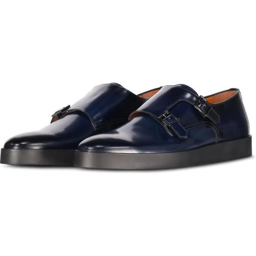 Low-Top Sneaker - Doppel-Monkstraps aus Glanzleder - Gr. 41,5 (EU) - in - für Damen - Santoni - Modalova