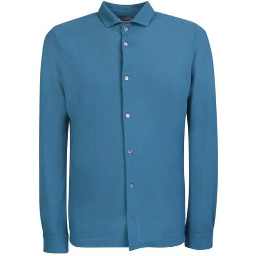 Teal Cotton Shirt - Größe 50 - blue - Zanone - Modalova