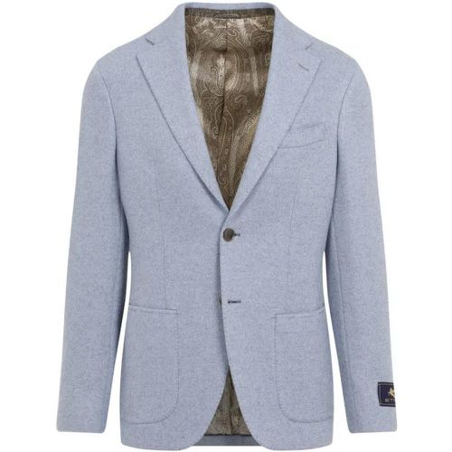 Light Blue Wool Roma Jacket - Größe 48 - ETRO - Modalova