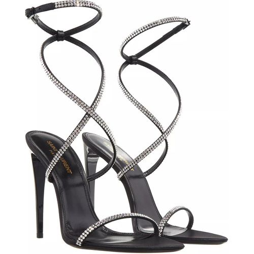 Sandalen - Georgia Sandals in Crepe Satin With Diamonds - Gr. 37 (EU) - in - für Damen - Saint Laurent - Modalova