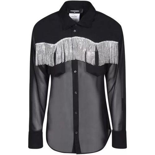 Semi-Sheer Shirt - Größe 38 - black - Dsquared2 - Modalova
