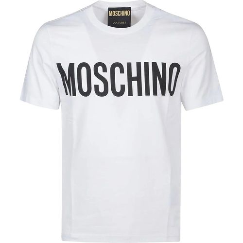 Logo Print T-shirt White - Größe L - Moschino - Modalova