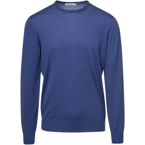 Blue Crewneck Sweater With Long Sleeves In Wool - Größe 52 - blue - Gaudenzi - Modalova